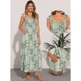 thumbnail image 2 of DARING DIVA Summer Spaghetti Strap Beach Printed Maxi Dress XS Green, 2 of 6