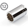 thumbnail image 2 of 12 Point 1/2" Drive x 16mm Shallow Socket Premium Vanadium Steel TEKTON 14229, 2 of 3