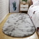 thumbnail image 2 of Manta de lujo ligera para la mesita de noche del dormitorio, manta para la mesita de noche de la sala de estar, alfombra de piso simple ovalada, alfombra antideslizante con efecto tie dye para, 2 of 6