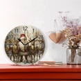thumbnail image 2 of Ryvnso Christmas Santa Claus Deers in Forest Wall Clock Non Ticking Silent Kitchen Clock Battery Operated Clocks 10 inch, 2 of 7
