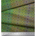 thumbnail image 2 of Soimoi polyester Crepe Fabric Moroccan Damask Kaleidoscope Printed Fabric 1 Yard 42 Inch Wide, 2 of 3