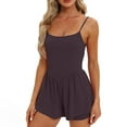 thumbnail image 2 of LOVZFMLL Combinaison Décontractée d'Été Sans Manches pour Femmes avec Bretelles Fines et Short Doublé Violet TG, 2 of 9