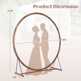 thumbnail image 2 of Costway 7.4 FT Round Wedding Arch Wooden Arbor Backdrop Stand with Triangular-Shaped Base, 2 of 10