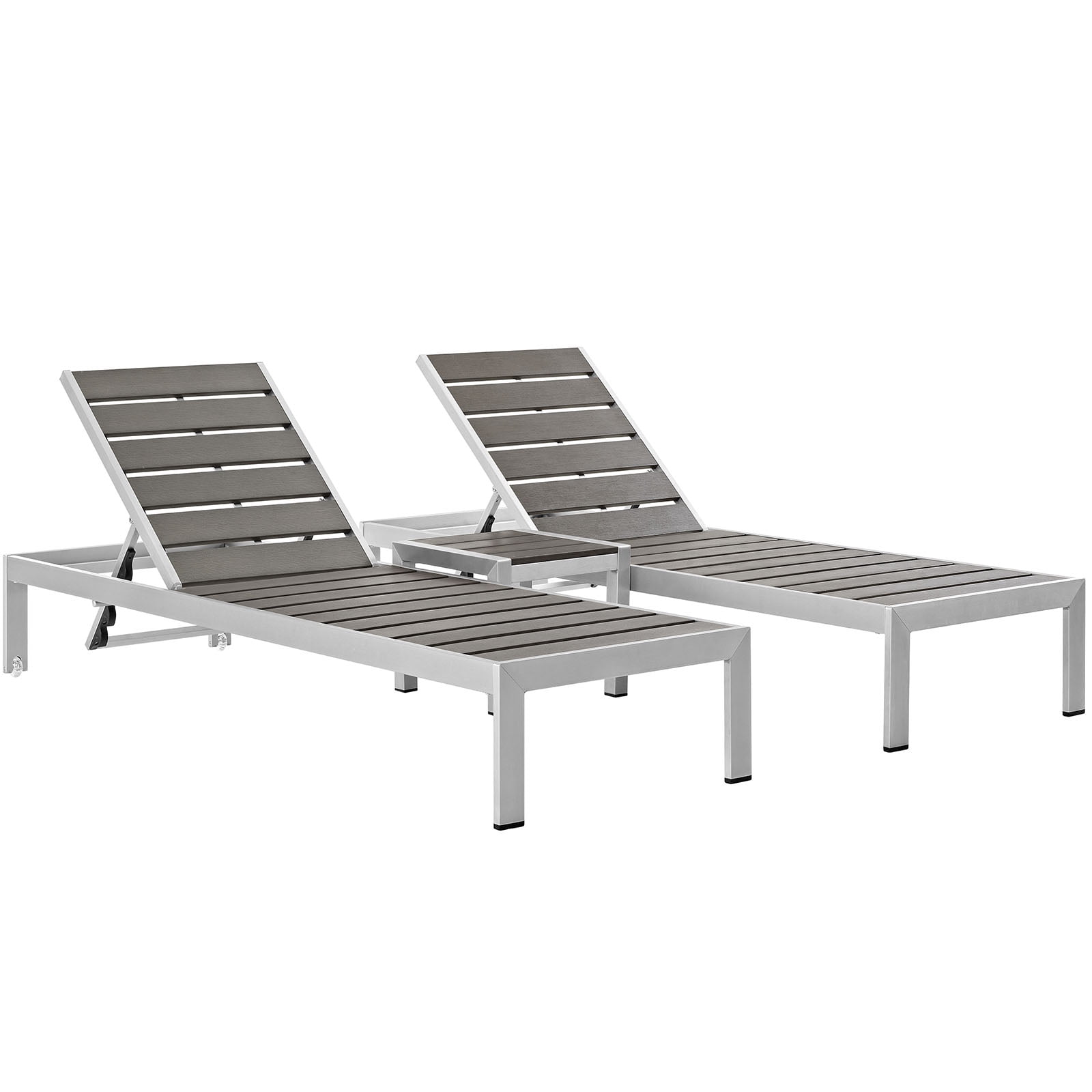 Modern Contemporary Urban Design Outdoor Patio Balcony Three PCS Chaise