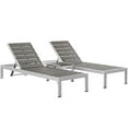thumbnail image 2 of Modway Shore 3 Piece Outdoor Patio Aluminum Set in Silver Gray, 2 of 7