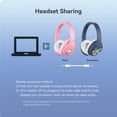 thumbnail image 5 of BAMINI Space Active Noise Cancelling Headphones, Wireless Over-Ear Bluetooth 5.0 Headphones with 50H Playtime, Adjustable Volume Limit (75/85/94dB), Ideal for Study, Travel, and Home Office (Pink), 5 of 8