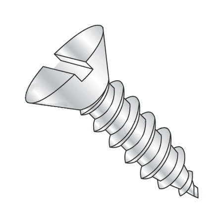 

#14-10 x 1 3/4 Type A Self-Tapping Screws / Slotted / Flat Head / Steel / Zinc Plating (Quantity: 100 pcs)