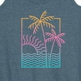 thumbnail image 3 of Instant Message - Line Drawing Sunset - Women's Racerback Tank Top, 3 of 6