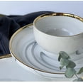 thumbnail image 3 of Luxury Marble Ceramic Dinnerware Set with Gold Rim – 4-Piece Elegant Porcelain Plates & Bowls | Dishwasher Safe | Marcel Ardani, 3 of 4