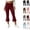 17# Wine, variant on Women's Flare Capri Leggings Fold Over High Waisted Bootcut Yoga Pants Slim Fit Soft Capris Workout Lounge Legging Gray M