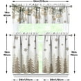 thumbnail image 5 of Christmas Kitchen Curtains Valances 3 Piece Set,Snowflake Merry Xmas Trees Pine Ornament Rod Pocket Farmhouse Cafe Curtain Over Sink Window for Holiday Winter Decor 36 Inch, 5 of 7
