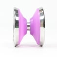 thumbnail image 2 of iYoYo iCEBERG CLASSiC Yo-Yo- Precision Machined Polycarbonate Core Combined with Stainless Steel Weight Rings (Glow in the Dark Purple with Silver Rings), 2 of 4