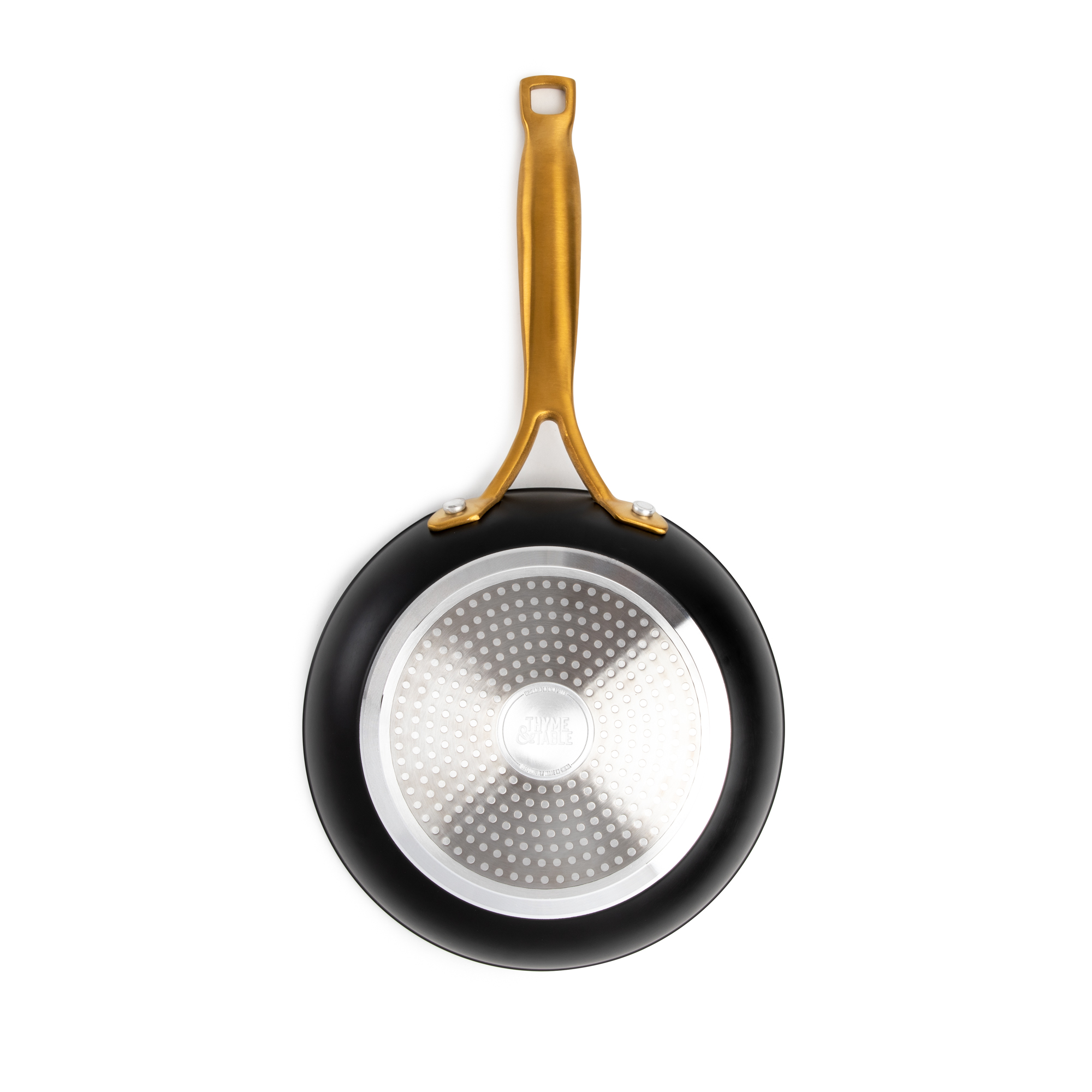 Thyme & Table 8" Signature Ceramic Nonstick Fry Pan, Black & Gold photo 8