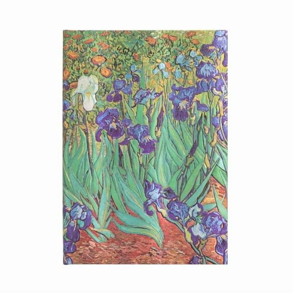 Paperblanks | Van Gogh's Irises | Hardcover | Midi | Lined | Elastic Band Closure | 144 Pg | 120 GSM (Diary)