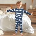 thumbnail image 6 of Dailycode Cotton Pajama Set Snug Fit Long Sleeve Top and Pants for 18M-8Y Clouds and Stars in Night, 6 of 7