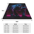 thumbnail image 3 of Zufioo Futuristic Purple Panther Fleece Blanket Queen Size,Plush Bed Blanket,Ultra Soft Throw Blanket,Plush Fuzzy Cozy Blanket Perfect for Bed,Couch-50"x40", 3 of 7