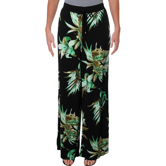 Lauren Ralph Lauren Womens Azarelle Printed Pull On Wide Leg Pants