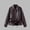 🔥 Brown_New, variant on Belted Faux Leather Blazer For Women, Turn Down Collar Solid Long Sleeve Zip Front Fashion Outer Jacket, Structured Versatile Outer Layer For Winter Daily Office Street Styling Sky Blue XXL