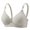 Gray, variant on Womens Wireless V Mesh Comfortable Bra New Women's Solid Color Back Buckle Thin Style Ventilate Bra without Steel Rim Blue 36/80B