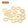 thumbnail image 3 of Uxcell M5 Flat Washer, 150 Pack Brass Ring Washers 12mm OD 1mm T Sealing Gasket Ring, 3 of 6