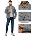 thumbnail image 5 of Little Donkey Andy Men's Lightweight Quilted Puffer Jacket Windproof Thermal Winter Coat with Recycled Insulation Grey M, 5 of 7
