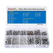 Accessbuy 347pc Home Nut, Bolt, Screw & Washer Assortment - All Phillips Head!
