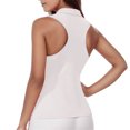 thumbnail image 4 of DuoJiaJ Women's Shirt Sleeveless Tennis Top With Zippered Collar For Sports And Workouts Women’s Tank Tops White, 4 of 5