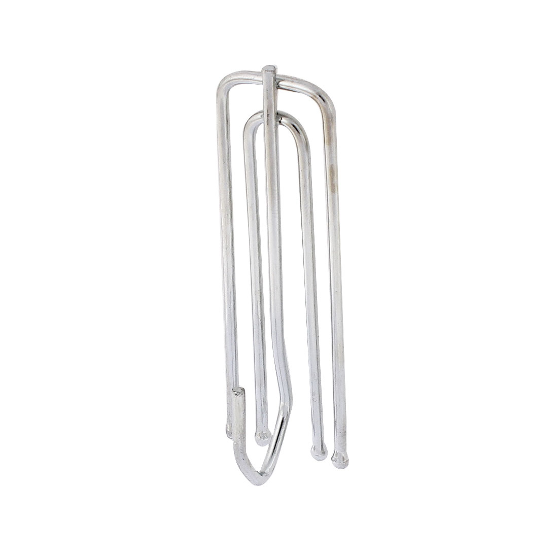 Unique Bargains Home Pleat Prong Curtain Hooks Silver Tone 2.7 Inch Length 30Pcs