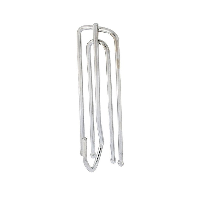 Unique Bargains Home Pleat Prong Curtain Hooks Silver Tone 2.7 inch Length 30pcs, Size: 2.7 inch x 0.9 inch x 0.7 inch