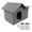 Gray, variant on Foldable Waterproof Outdoor Cat House Weatherproof Outside Feral Cat Shelter Triangle Roof Pet Cave Gray 16 x 14 in / 41 x 35 cm