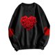 thumbnail image 5 of RKSTN Women's Valentine's Day Sweatshirts Oversized Crewneck Valentines Heart Graphic Print Hoodless Sweatshirt Womens Casual Plus Size Round Neck Loose Comfy Sweatshirt Fall Spring Clothes, 5 of 6