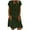 Army Green, variant on Summer Plus Size Dresses for Womens 2025 Fashion Casual Loose Stripe Patchwork V-Neck Short Sleeves Dress