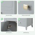 thumbnail image 5 of 20-Inch Bathroom Vanity with Ceramic Sink, Soft-Close Doors & Drawers, Moisture-Resistant MDF Storage Cabinet - Space-Saving Design with Overflow Drain & Easy Assembly, Grey, 5 of 9