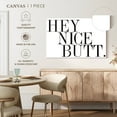 thumbnail image 5 of Elephant Stock Hey Nice Butt Wall Art - Horizontal Canvas Wall Art - Bathroom Wall Decor - Humor Canvas - White And Black Decor - 36" x 24", 5 of 8