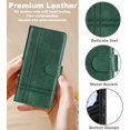 thumbnail image 6 of for Google Pixel 7 Wallet Case, Premium PU Leather Flip Case with Card Slots Kickstand Magnetic Buckle Flip Phone Case Cover for Google Pixel 7 6.3’’ - Green, 6 of 7