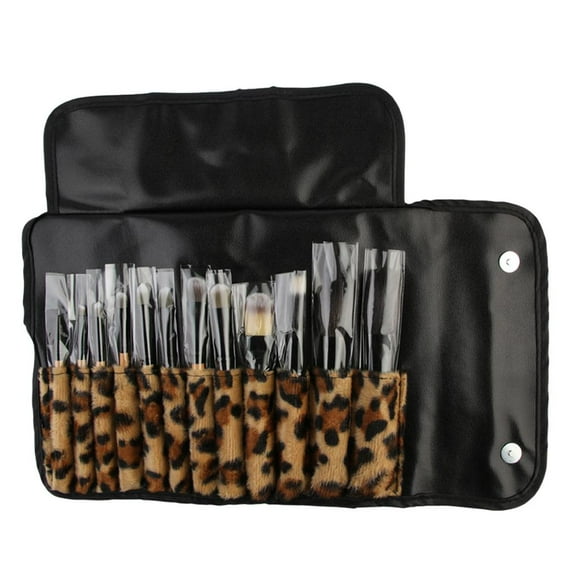 Juego de Pinceles de maquillaje Macarena 12 piezas en estuche enrollable