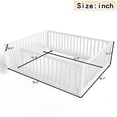 thumbnail image 5 of Bellemave Full Montessori Bed Frame, Wood Full Size Floor Bed with High Fence Rails, Full Beds Frame for Bedroom Playroom(White), 5 of 7