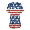 thumbnail image 4 of Lenago Summer Plus Size Summer Tops for Women Casual Printed Short Sleeve Cardigans Drape Open Front Lightweight Summer High Low Hem Tops 4th of July Outfits for Women, 4 of 4