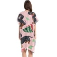 thumbnail image 3 of Dachshund Dogs Watermelon Women Swimsuit Cover up V Neck Beach Dress Short Sleeve Vacation Outfits Swimwear, 3 of 7