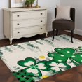 thumbnail image 5 of St. Patrick's Day Kitchen Runner Rug 2.7x5 Washable Runners for Hallway Non Slip Green Shamrocks Leaf Polka Dots Beige Large Area Rug Indoor Floor Carpet for Bathroom Laundry Entryway Bedroom, 5 of 8