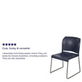 thumbnail image 4 of Flash Furniture HERCULES Series 880 lb. Capacity Navy Full Back Contoured Stack Chair with Gray Powder Coated Sled Base [RUT-238A-NY-GG], 4 of 5
