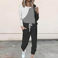 thumbnail image 2 of UAMVSH 2 Piece Sweatsuits Outfits Sets for Women Soft Jogging Workout Pants with Pockets Trendy Color Block Pullover Tops Long Sleeve Loungewear(X-LargeDark Gray), 2 of 7