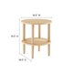 thumbnail image 5 of Mesa auxiliar redonda Table Modway Torus de madera de roble con ratán, 5 of 7