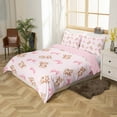 thumbnail image 4 of Erosebridal Cute Bear Duvet Cover Twin,Cartoon Bowknot Bedding Sets Twin Size,Pink Brown Comforter Cover Twin For Princess,Ultra Soft Bedroom Decor Reversible,2 Pieces（No Comforter）, 4 of 7