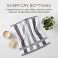 thumbnail image 4 of Unique Bargains 13 x 13 Inches Striped Cotton Showering Bathroom Washcloths Grey 6pk, 4 of 6