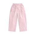 thumbnail image 5 of Favoffer Casual Pants Kids Solid Thin Loose Fit Summer Bottoms Elastic Waist Sports Long Pants Comfortable Daily Wear for Outdoor Play Home Relax Travel Vacation Indoor Leisure 1-10Y, 5 of 7