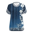 thumbnail image 6 of Plus Size Shirts for Women Vintage Floral Print V-Neck Top Short Sleeve Loose Blouse Casual Summer Tops Trendy Outfits 2026, 6 of 6