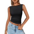 thumbnail image 1 of Chaleco Sin Mangas Sexy de Moda para Mujer, Negro, Talla M, 1 of 8