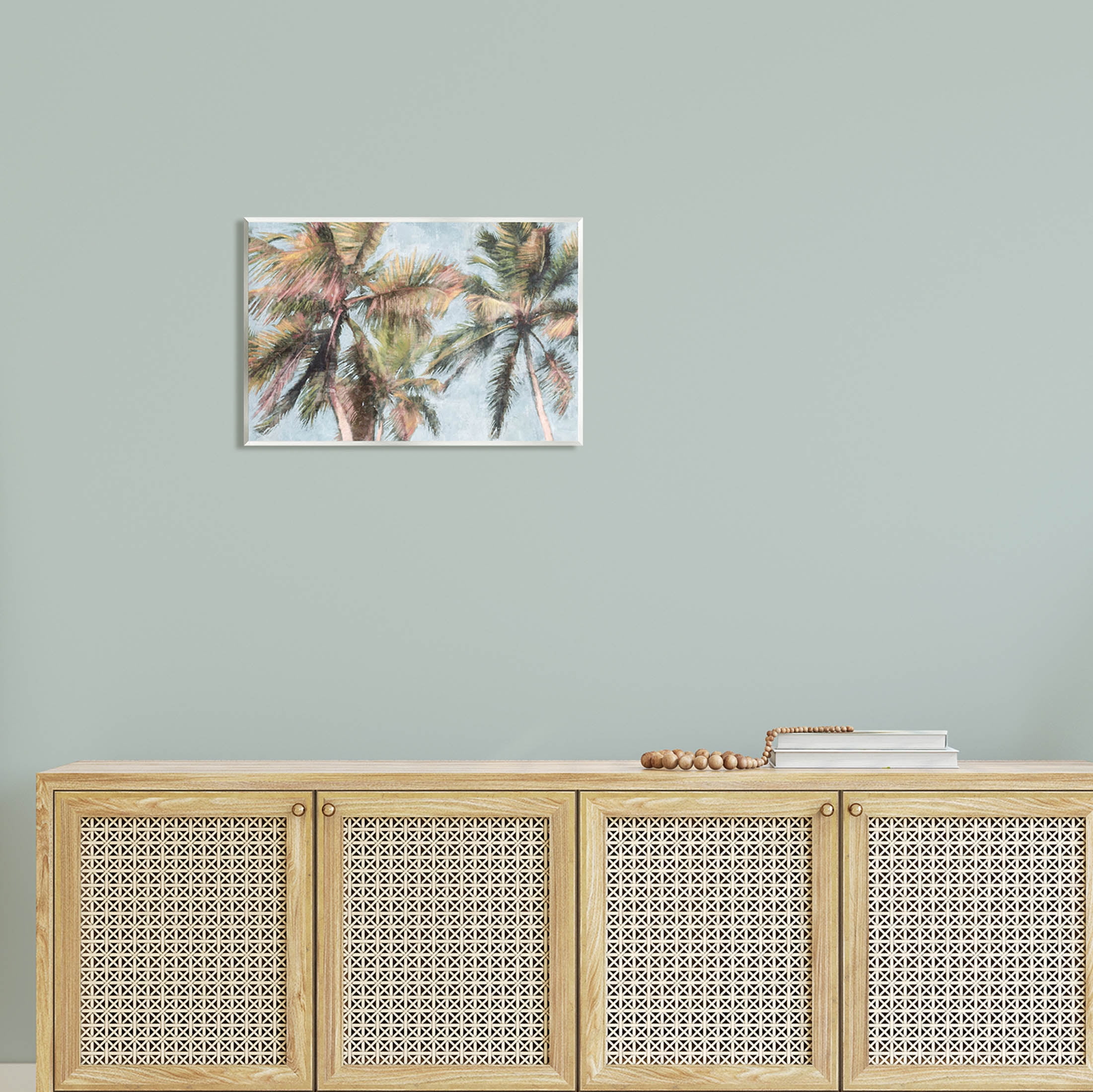 Stupell Industries Tall Looming Breezy Palm Trees Graphic Art Unframed Art Print Wall Art, Design by Nina Blue