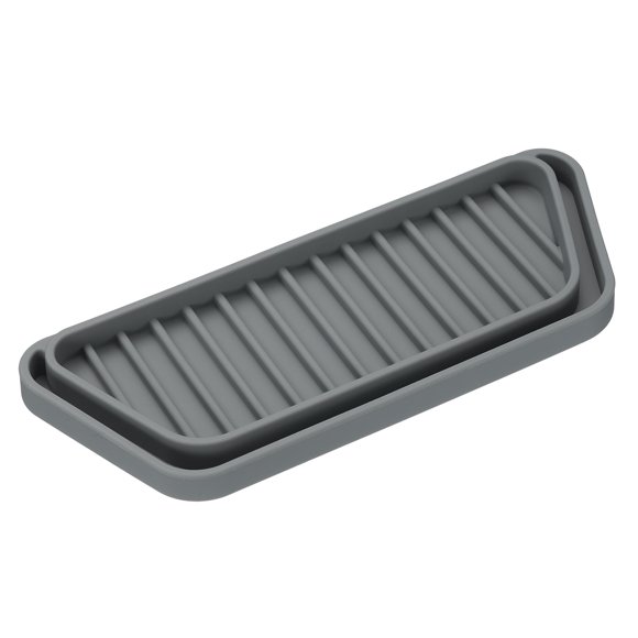 Receptor de Goteo para Refrigerador, Bandeja de Goteo de Silicona para Mini Refrigerador, Bandeja Rectangular para Refrigerador Gris